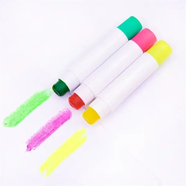 3 Colors Gel Wax Solid Highlighter Pen Set with Box