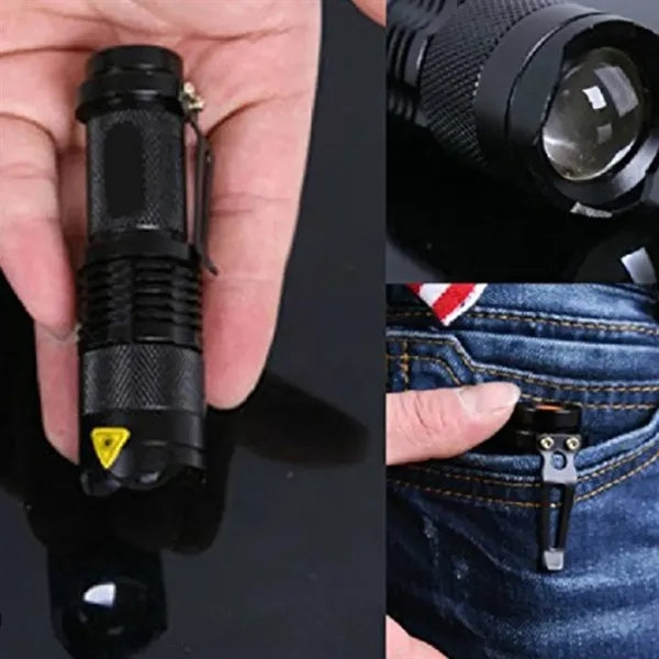 Compact LED Zoom Flashlight for Outdoor