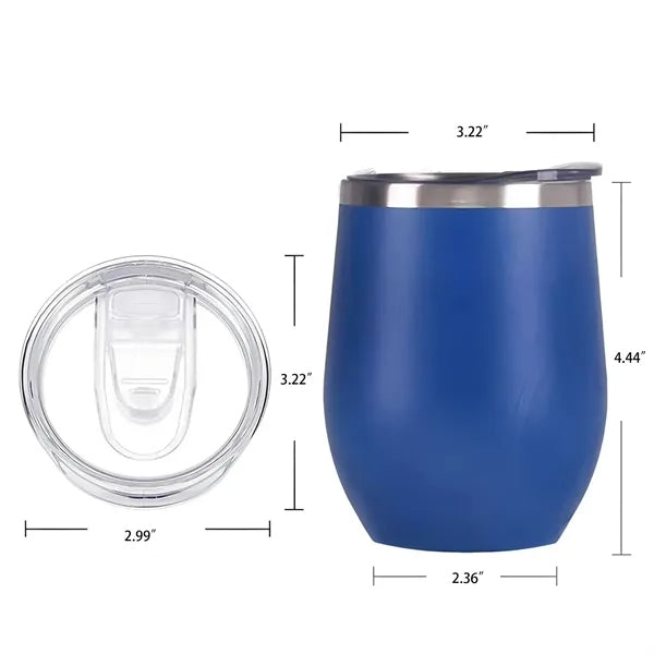 Elegant Dual-Layer Wine Tumbler with Lid