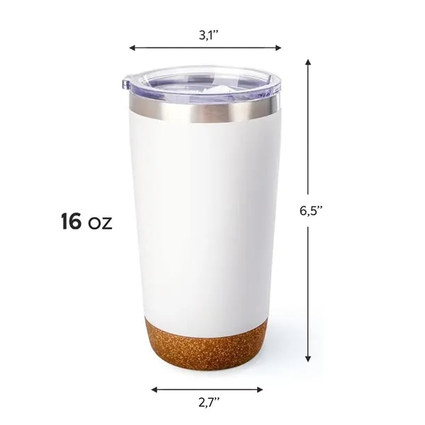 EcoChill Stainless Steel Tumbler with Cork Bottom