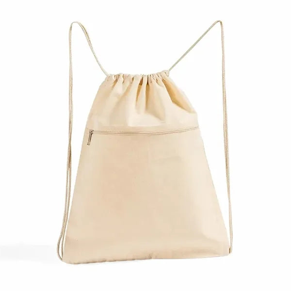 Ferncliff Front-Zip Cotton Drawstring Backpack
