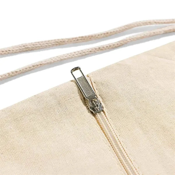 Ferncliff Front-Zip Cotton Drawstring Backpack