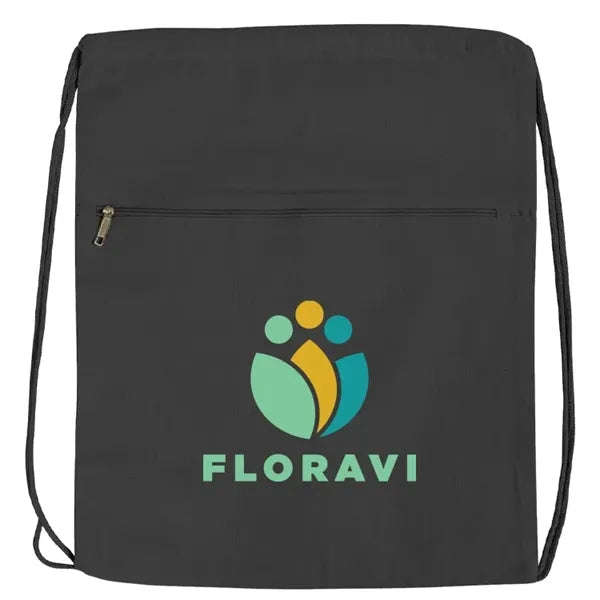 Flintwood Front-Zip Cotton Drawstring Backpack
