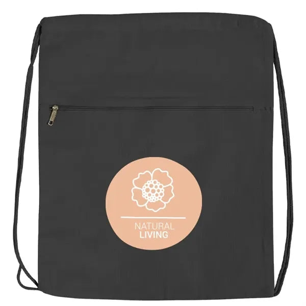 Flintwood Front-Zip Cotton Drawstring Backpack