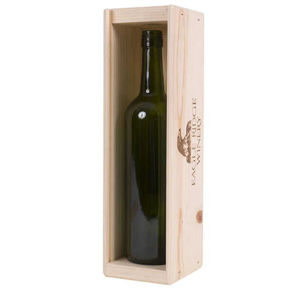 1-Bottle Wood Wine Box