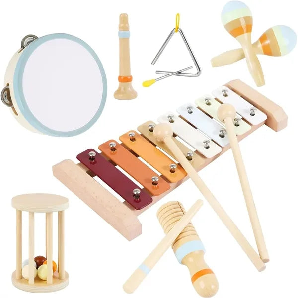 Wooden Musical Instrument Set for Kids