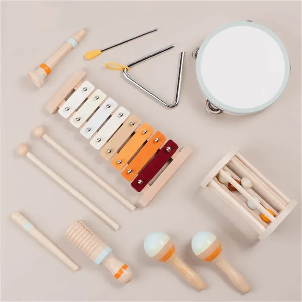 Wooden Musical Instrument Set for Kids