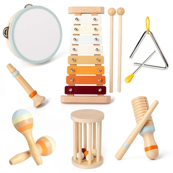 Wooden Musical Instrument Set for Kids