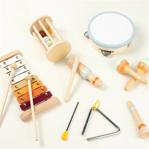 Wooden Musical Instrument Set for Kids