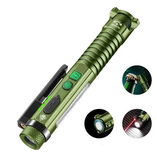 Pen-Style Flashlight w/ Rechargeable Battery