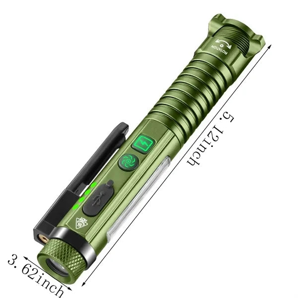 Pen-Style Flashlight w/ Rechargeable Battery