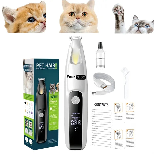 Pet Clipper With LED Light And Ceramic Blade Free Shipping