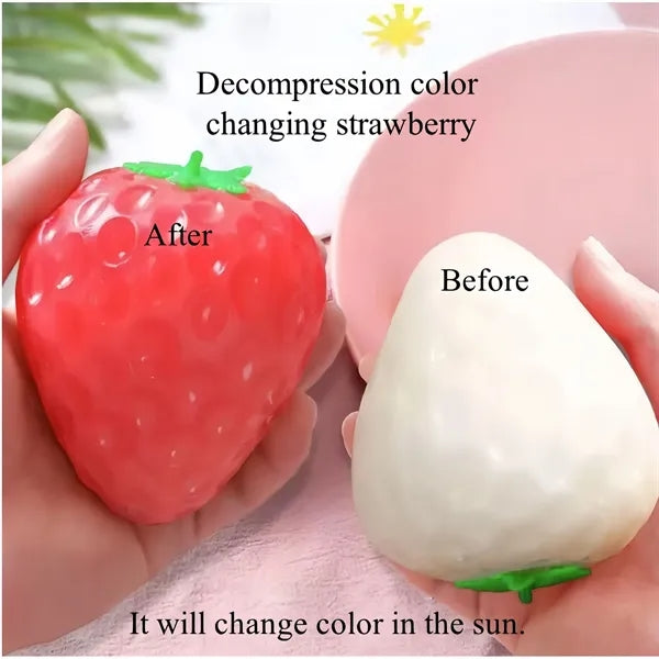 Light Sensitive Strawberry Stress Toy Free Shipping