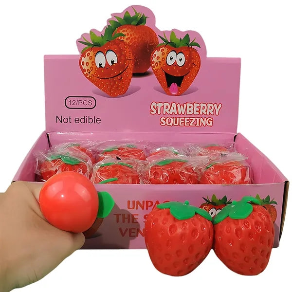 Light Sensitive Strawberry Stress Toy Free Shipping