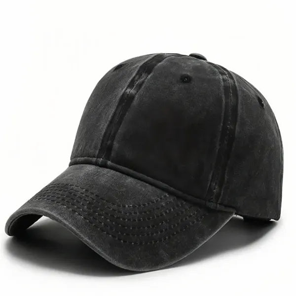 Washed Distressed Embroidered Baseball Cap Vintage Dad Hat