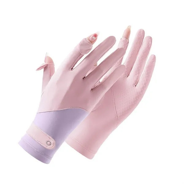 Touchscreen Full Finger Ice silk Gloves