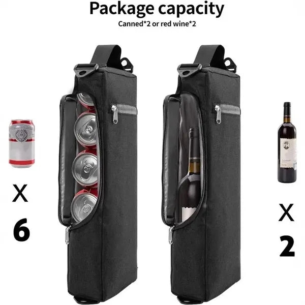 Golf Cooler Bag-6 Pack Can or 2 Wine Bottle Insulated Carrie