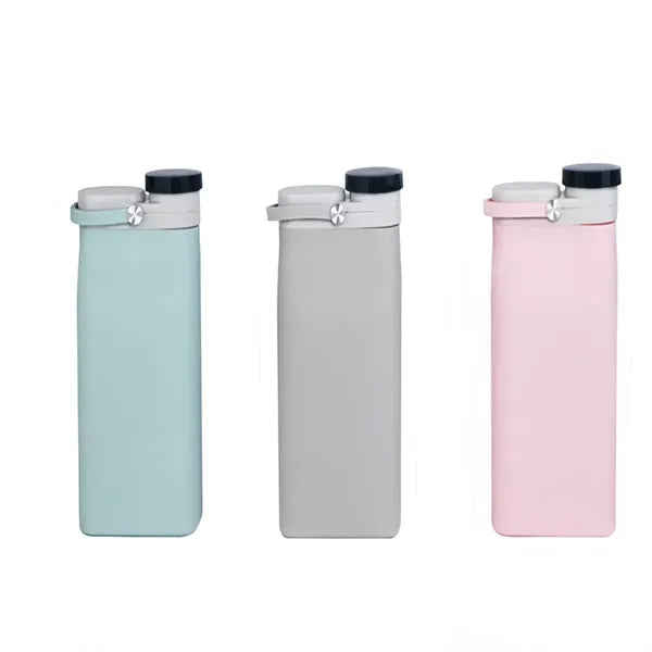 20oz Collapsible Silicone Water Bottle Outdoor Sports
