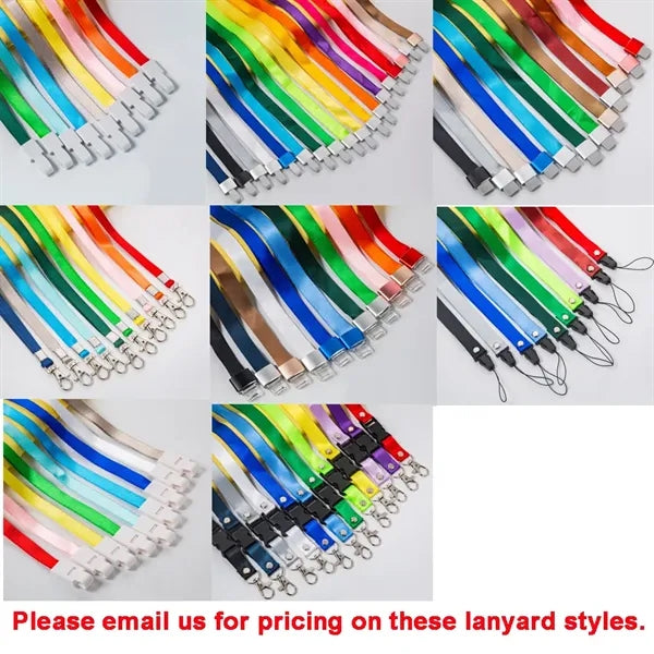 Portable Polyester Lanyard w/Retractable Badge Reel Combo