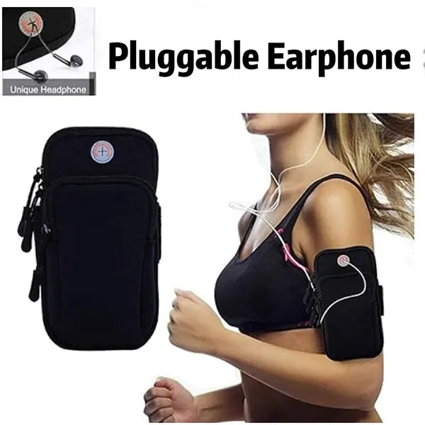 Multifunctional Sports Phone Arm Bag With Headphone Jack