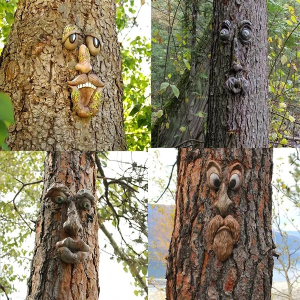 Luminous Tree Face Expression Resin Ornament Free Shipping