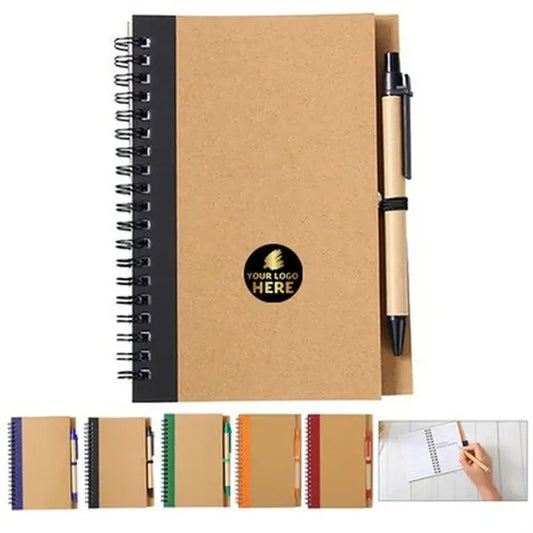 Vintage Kraft Notebook with Pen