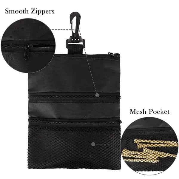 Lightweight Portable Hanging Carabiner Golf Accessory Pouch