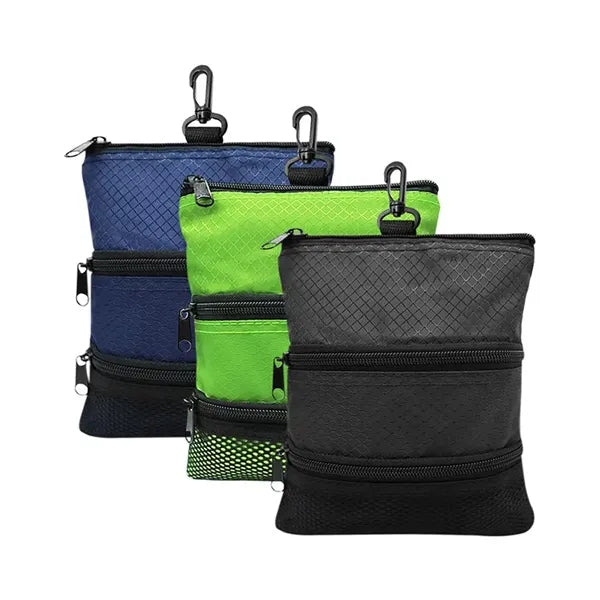 Lightweight Portable Hanging Carabiner Golf Accessory Pouch