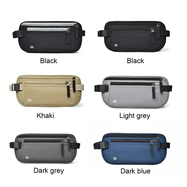 RFID Blocking Outdoor Sports Waist Bag W/ Headphone Jack