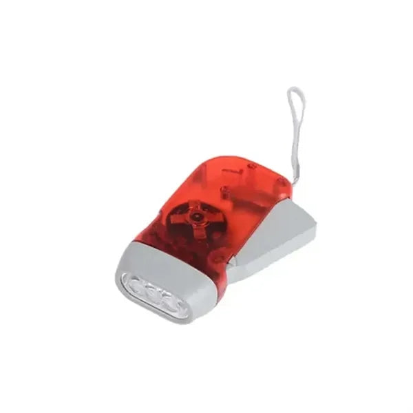 Hand-Crank LED Flashlight With Wrist Band