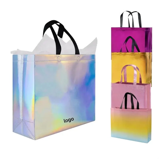 Iridescent Non-Woven Gift Tote Bag