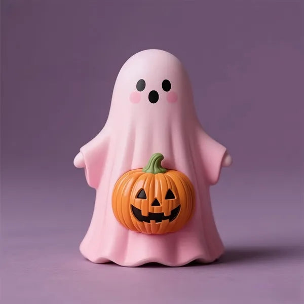 Pink Ghost Pumpkin Resin Halloween Decor Free Shipping