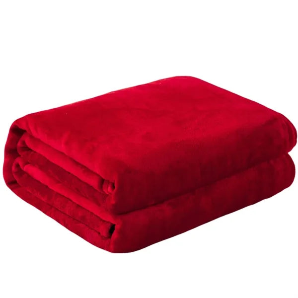 Classic Solid Color Flannel Thin Blanket