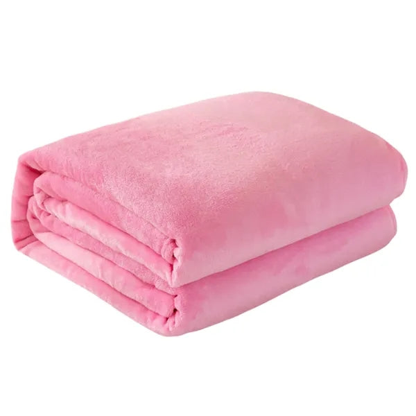 Classic Solid Color Flannel Thin Blanket