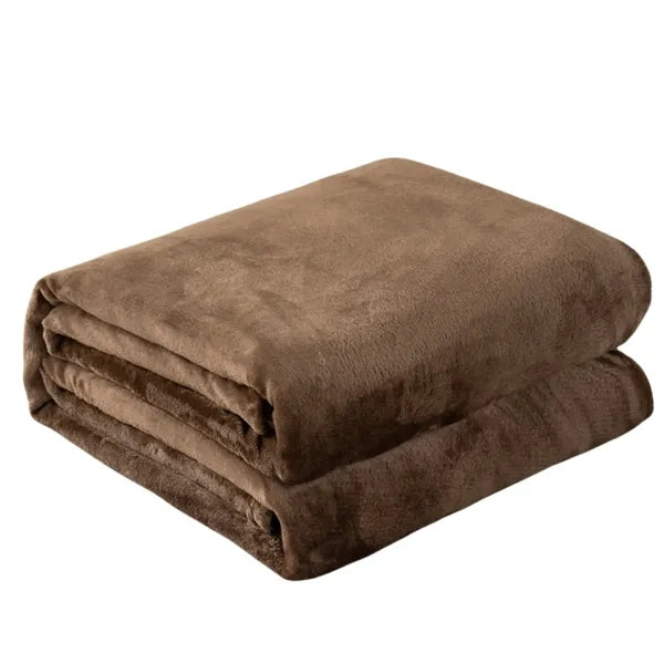 Classic Solid Color Flannel Thin Blanket