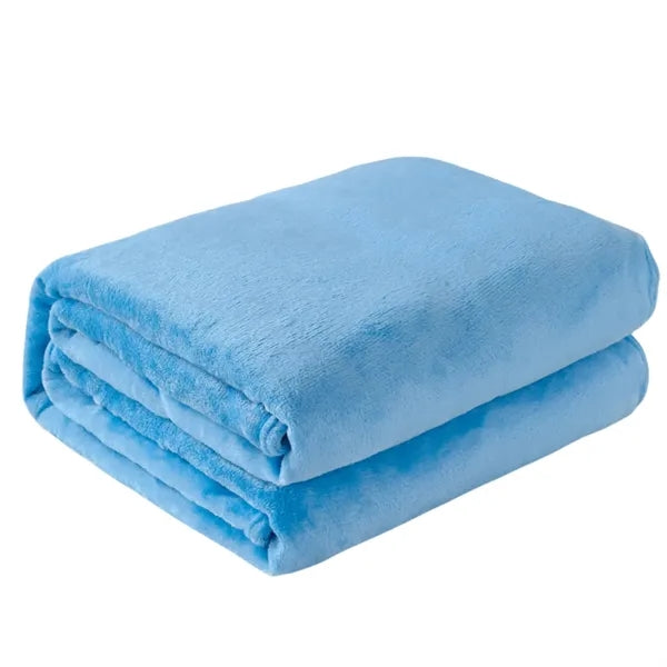 Classic Solid Color Flannel Thin Blanket