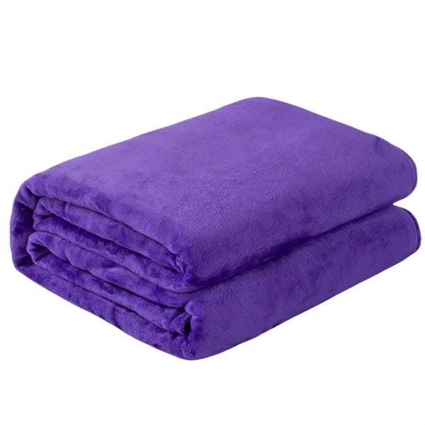 Classic Solid Color Flannel Thin Blanket