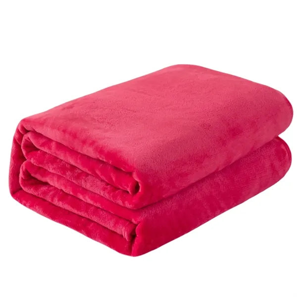 Classic Solid Color Flannel Thin Blanket