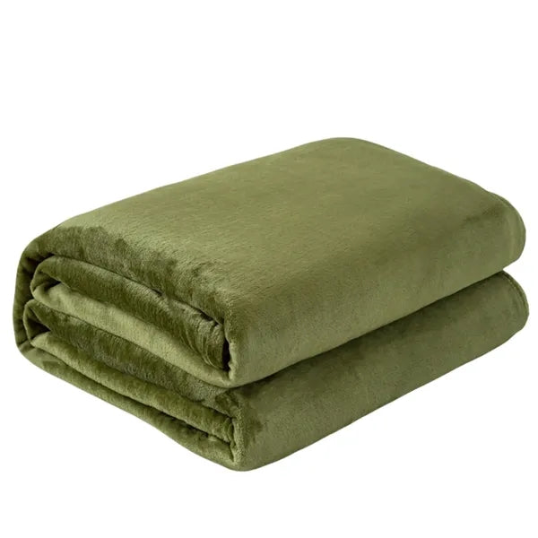 Classic Solid Color Flannel Thin Blanket