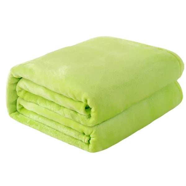 Classic Solid Color Flannel Thin Blanket