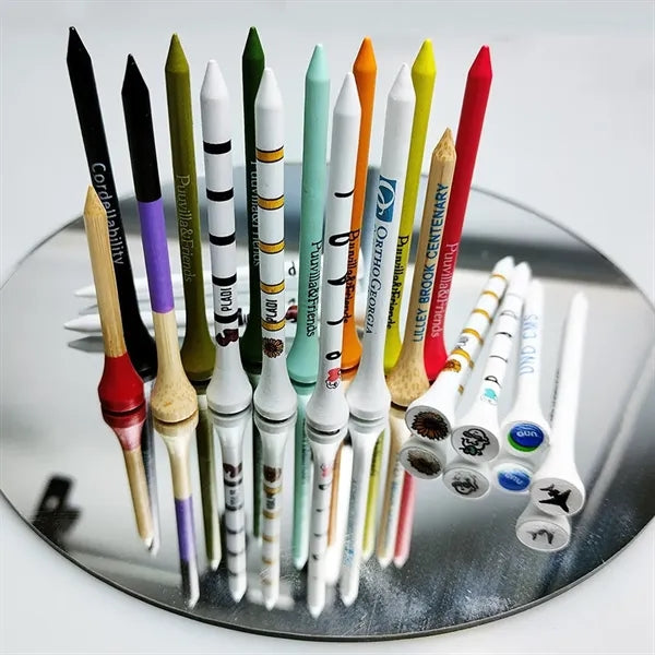 Wood Golf Tees Colorful & Durable
