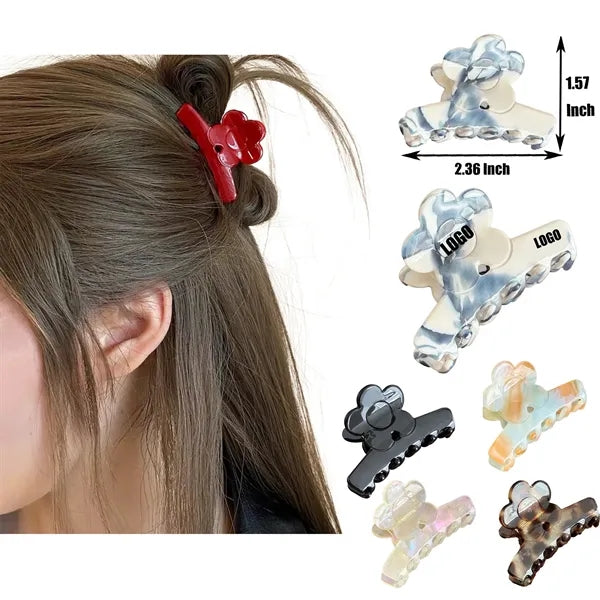 New Style Colorful Flower 2.38inch Acetate Hair Clip