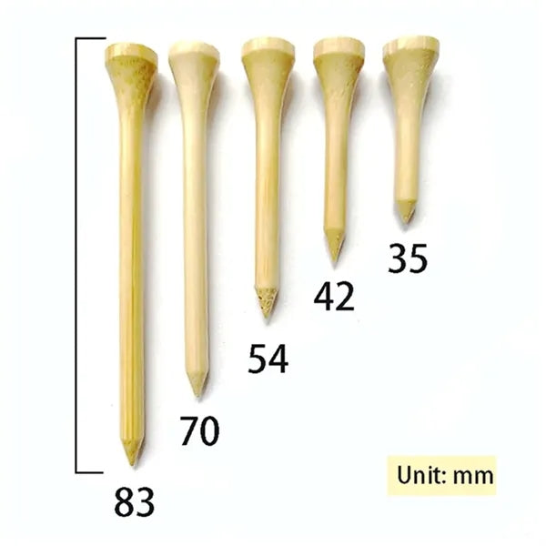 Wood Golf Tees Colorful & Durable