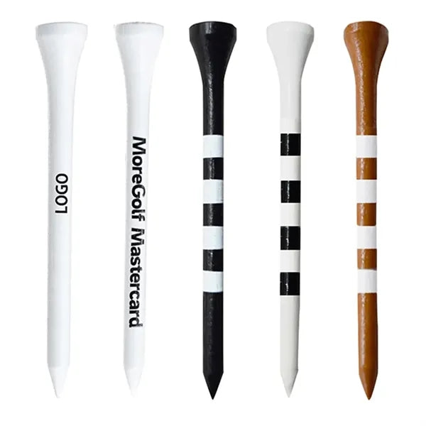 Wood Golf Tees Colorful & Durable