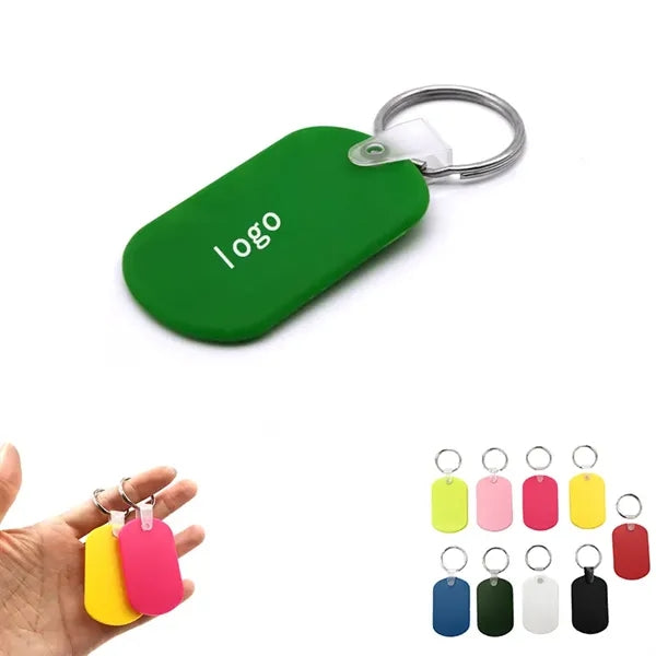 Oval Shape Pvc Key Chain
