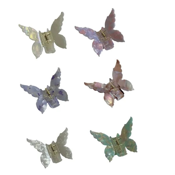 Fashion Girl 2.95Inch Medium Butterfly Acetate Hair Clip
