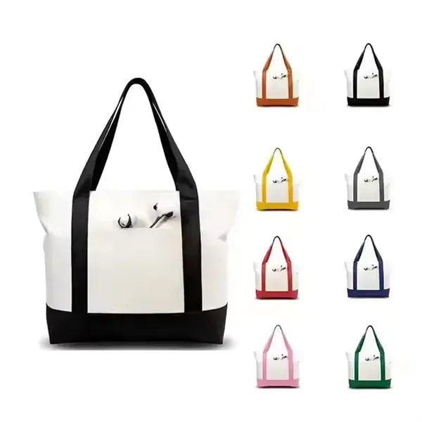 Canvas Tote Bag Bulk with Outer Pocket
