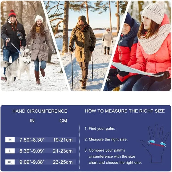 Winter Gloves Touchscreen Warm Thermal for Running Cycling