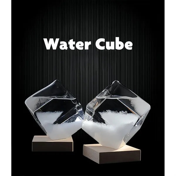 Crystal Weather Glass With Wood Base Free Shipping