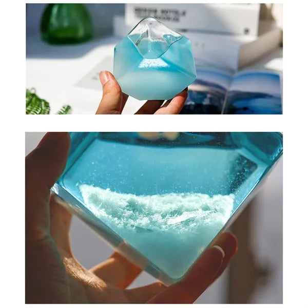 Crystal Weather Glass With Wood Base Free Shipping